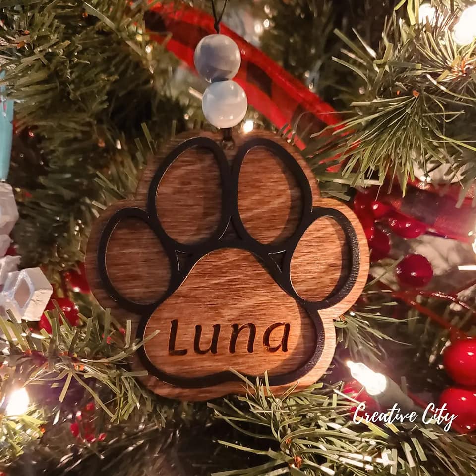 Paw Print Pet Ornaments