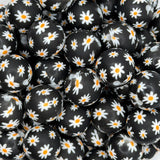 Petals After Dark 15mm Silicone Bead