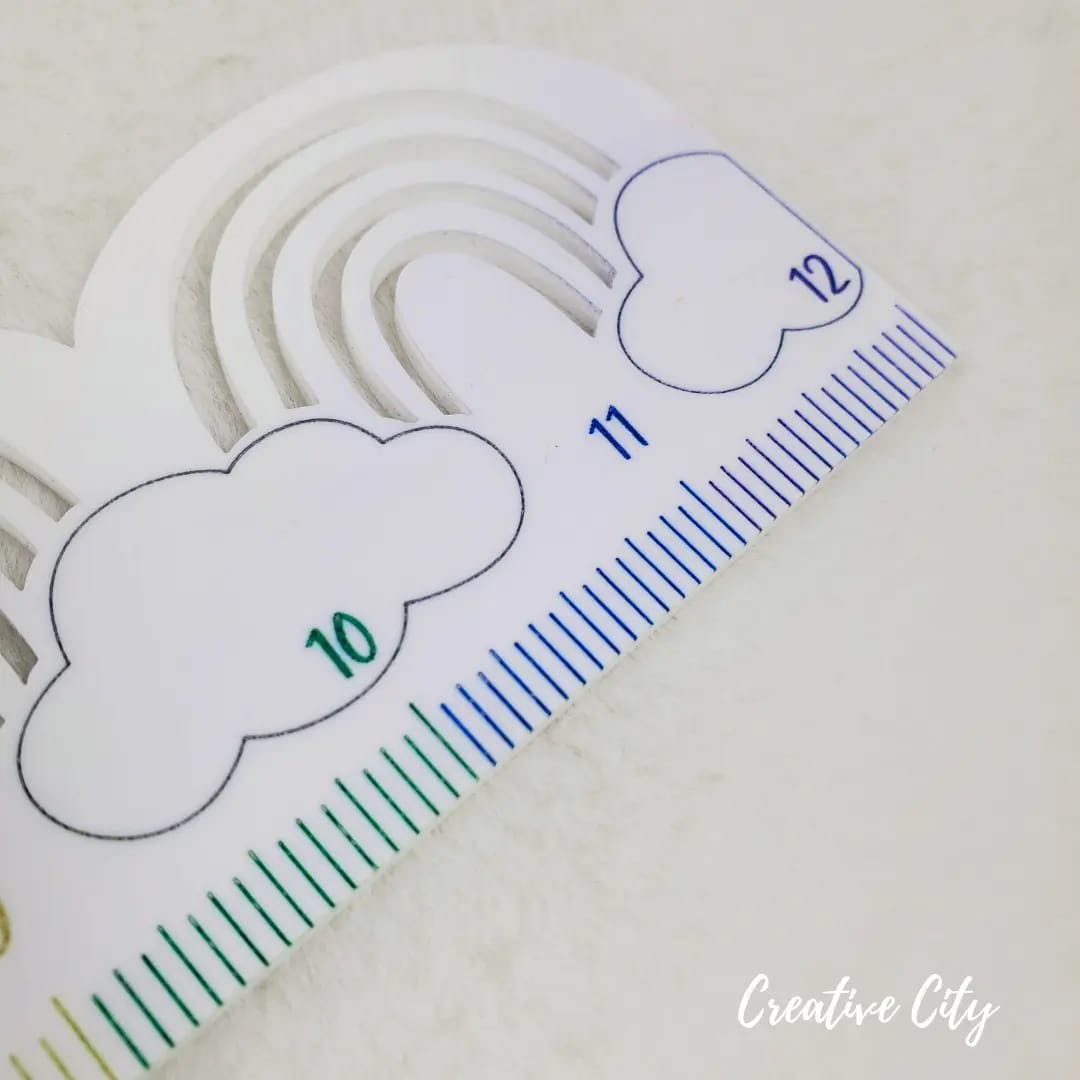 Rainbow Cloud Acrylic Ruler