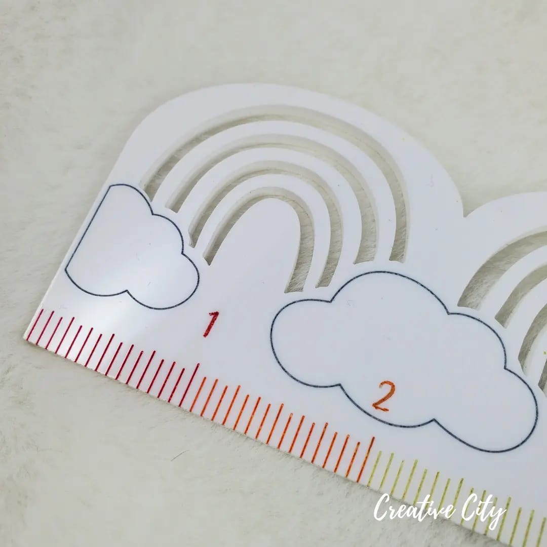 Rainbow Cloud Acrylic Ruler