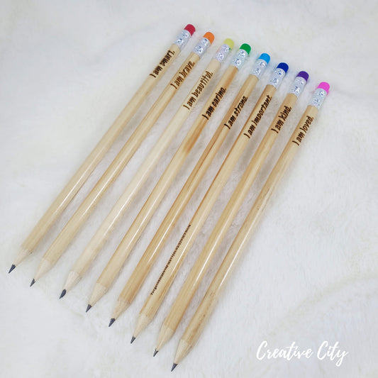 Inspirational Affirmation Pencils - Set of 8