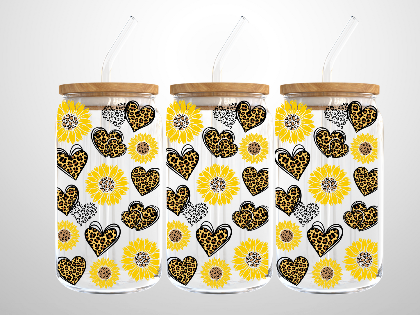 Sunflower Cheeta Hearts Wrap