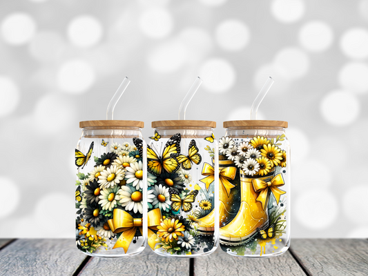 Yellow Daisies and Rain Boots Wrap