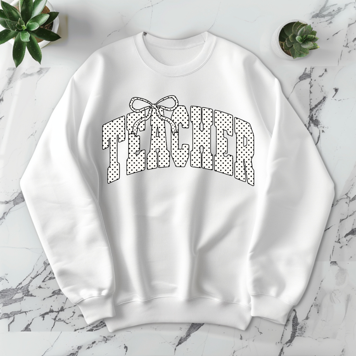 Teacher with Bow -DTF Transfer Print