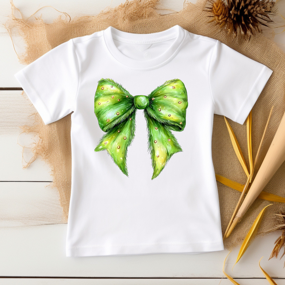 Green Bow - DTF Transfer Print