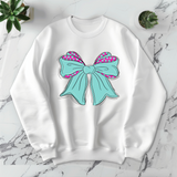 Teal Bow with Polk-a-Dots  -DTF Transfer Print