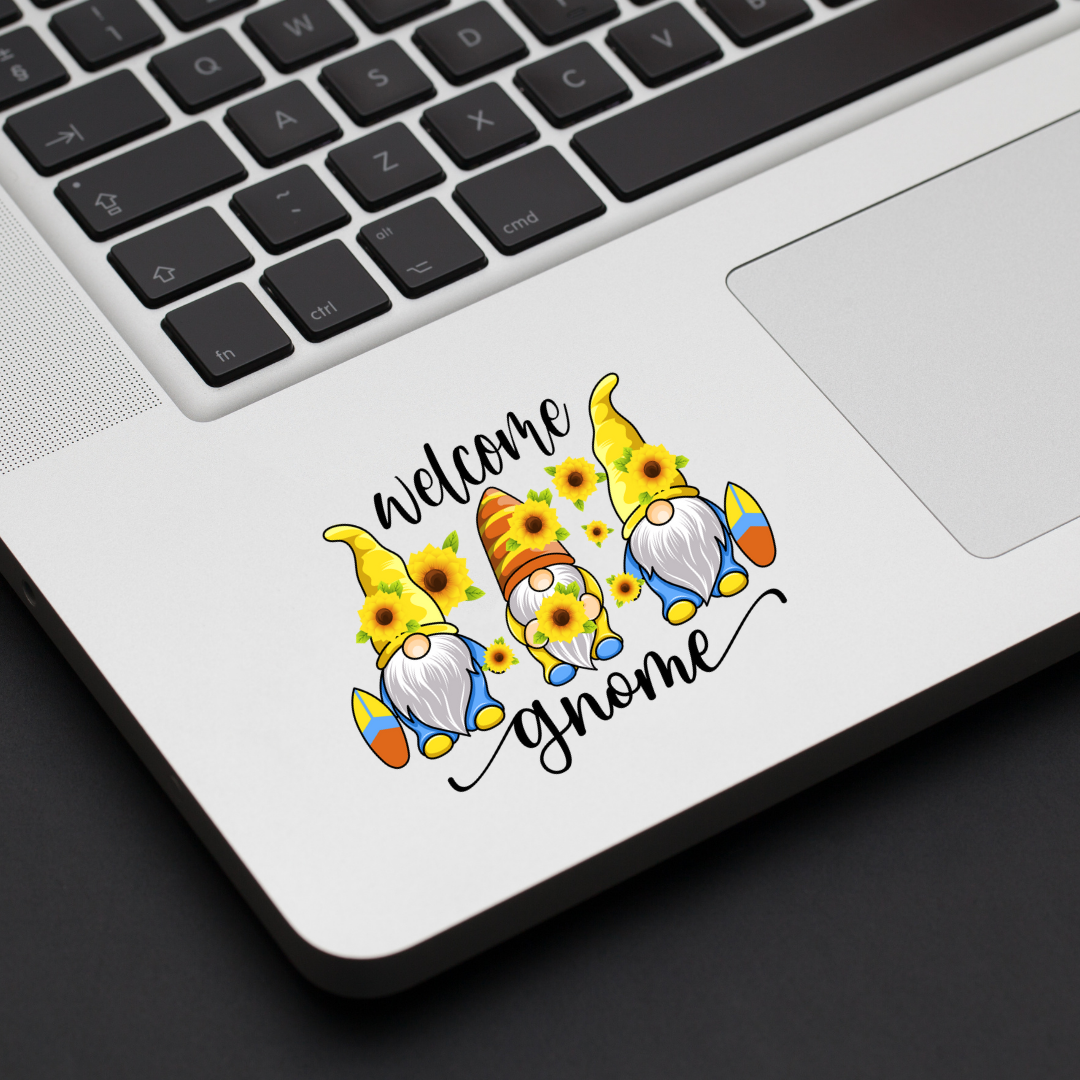 Surfing Sunflower Gnome Decals