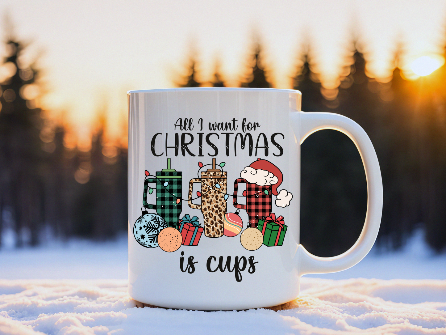 All I Want for Christmas is Cups Decal