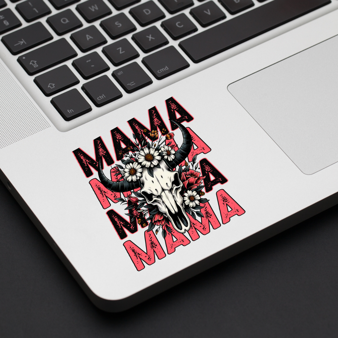 Mama Bull Skull Decal