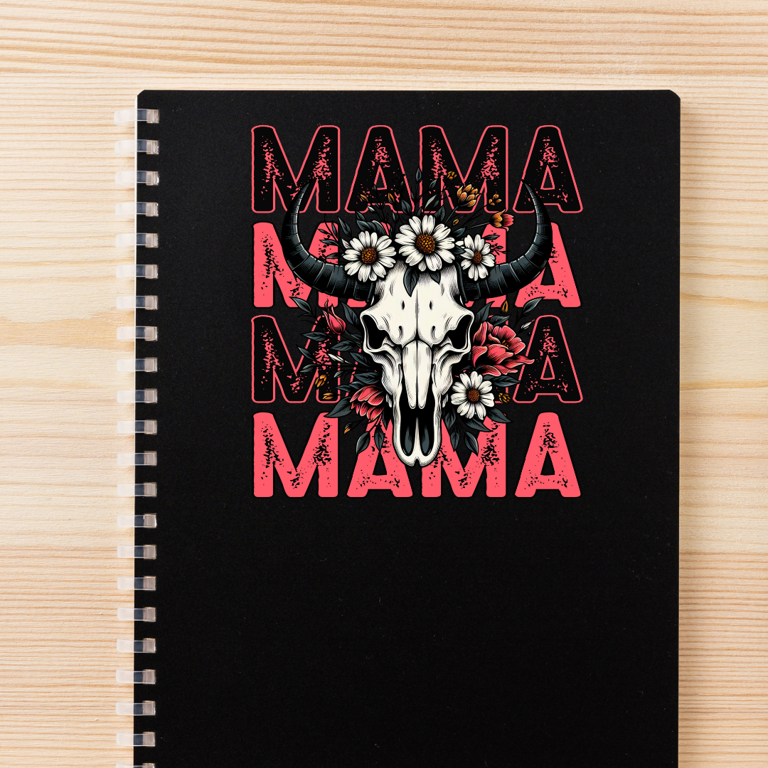 Mama Bull Skull Decal