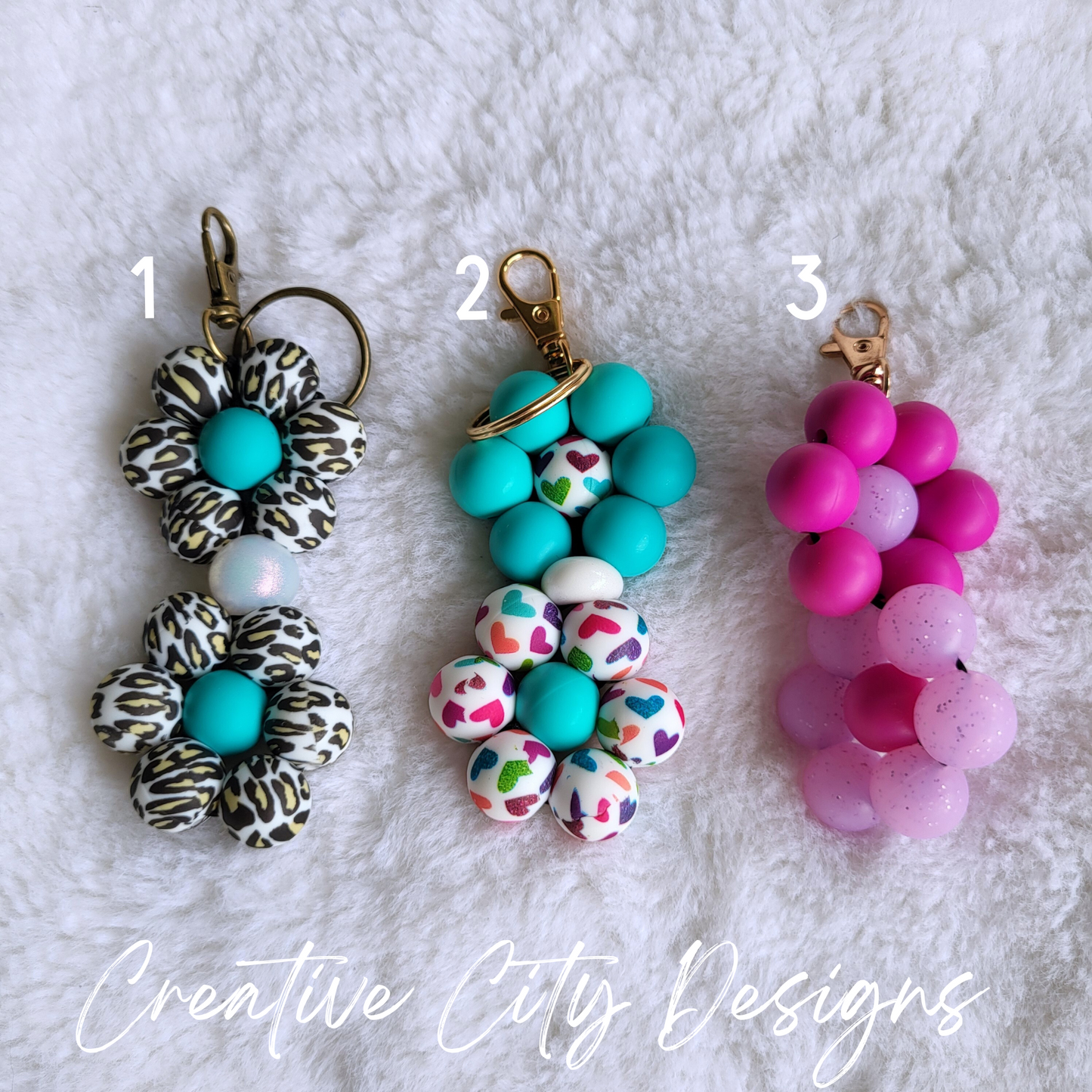 Double Flower Keychain