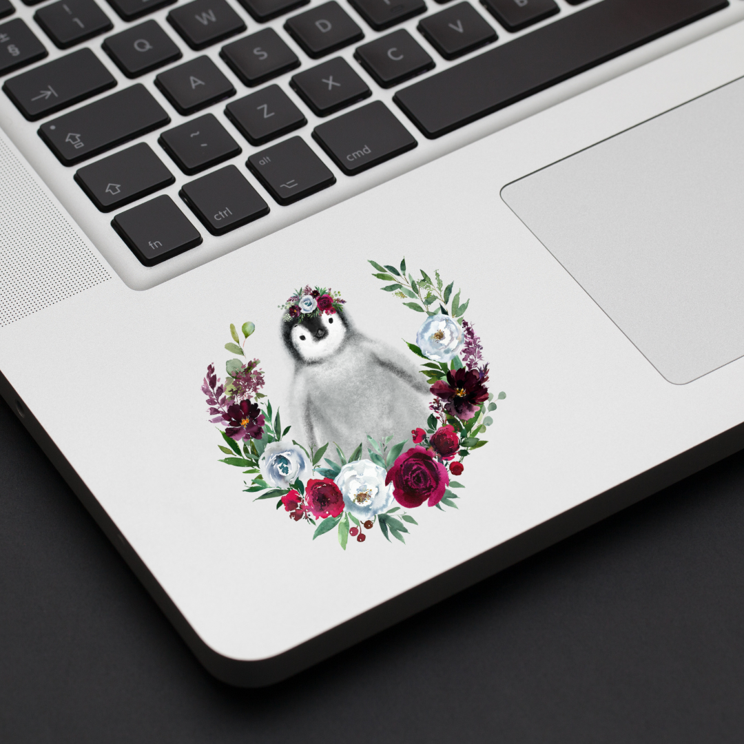 Floral Penguin Decal