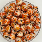 Hello Pumpkin 15mm Silicone Bead