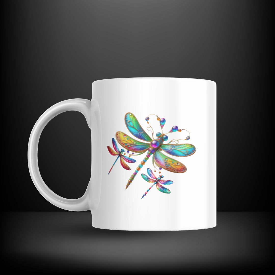 Stained Glass Dragonfly Decal