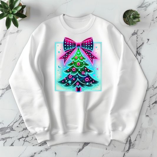 Neon Christmas Tree - DTF Transfer Print