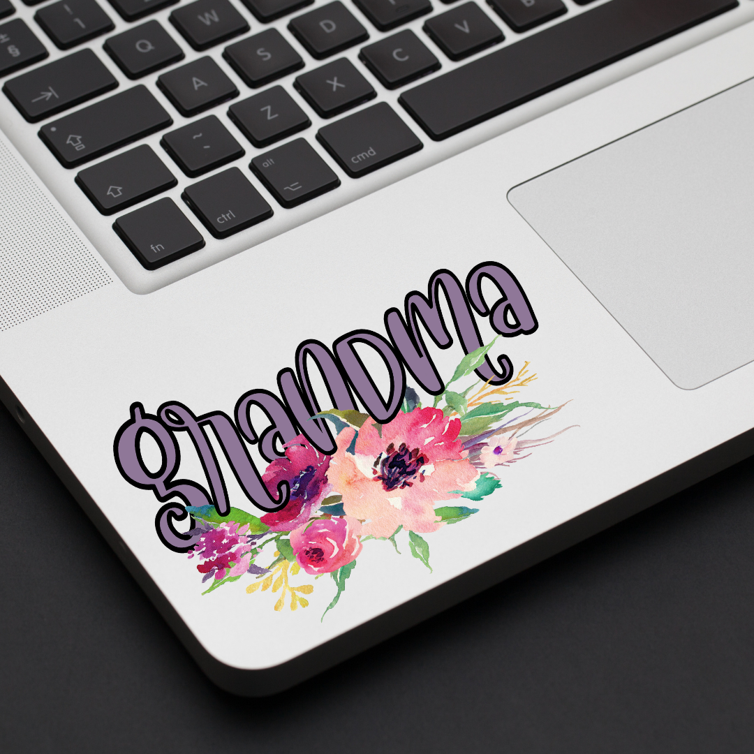 Grandma Floral Names Decal