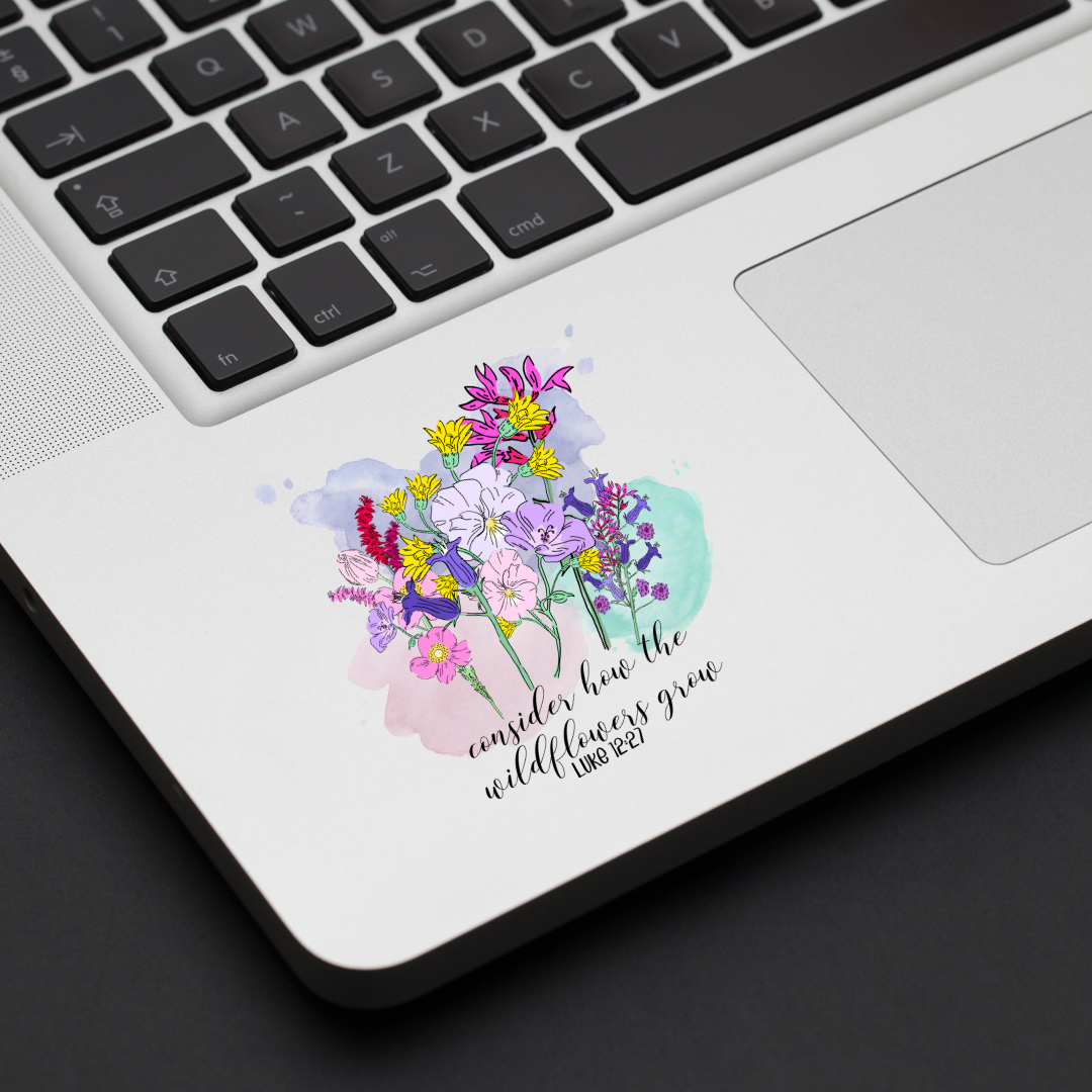 Wildflowers - Luke 12:27  Decal