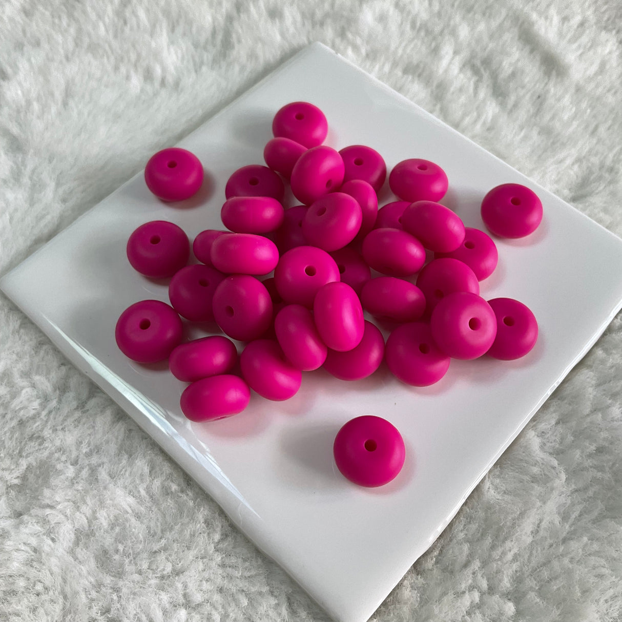 Magenta Abacus Bead 14mm*8mm
