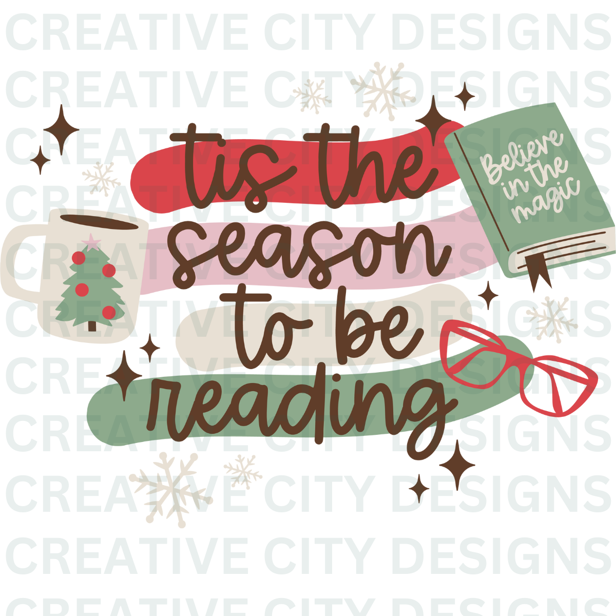 Tis the Season to be Reading Decal