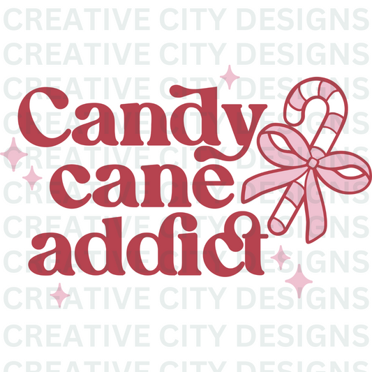 Candy Cane Addict Decal