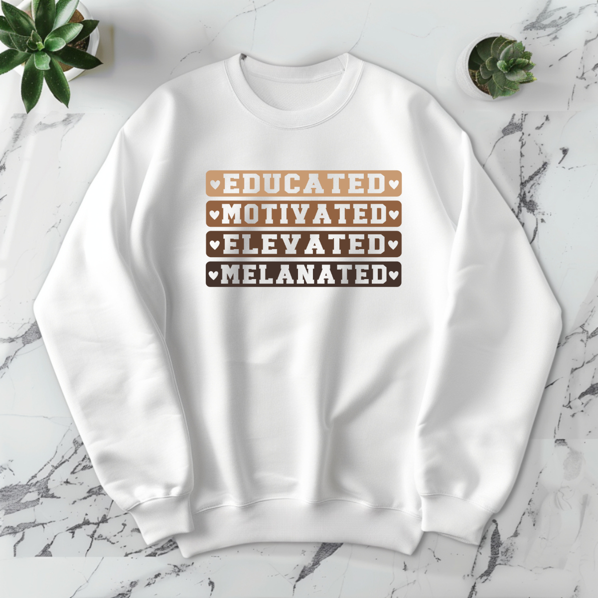 Educated Motivated Elevated Melanated - DTF Transfer Print