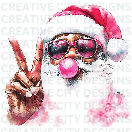 Bubble Santa Decal