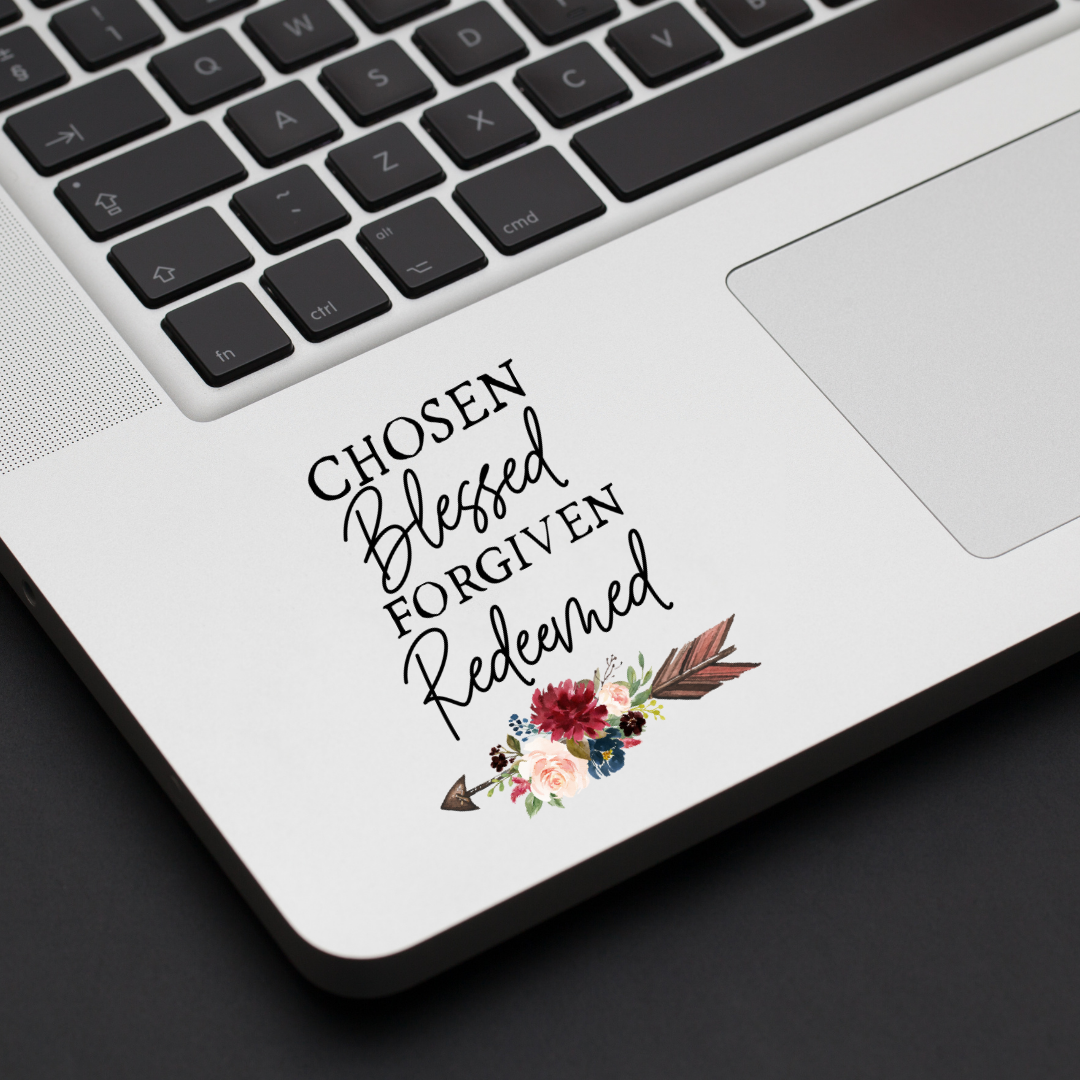 Chosen Blessed Forgiven Redeemed Decal