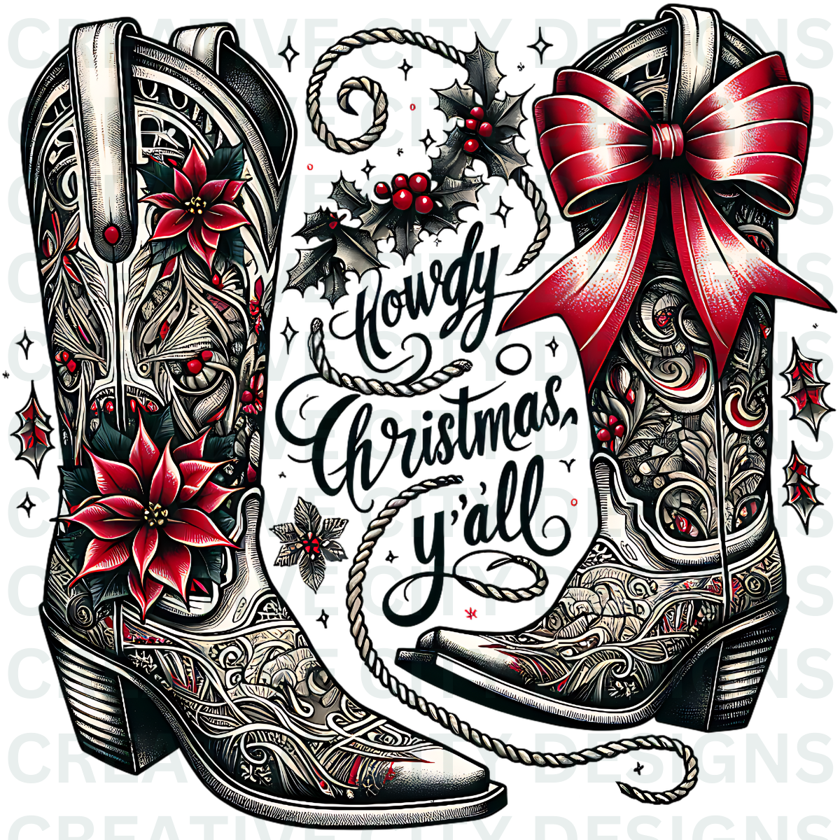 Howdy Christmas Yall Decal