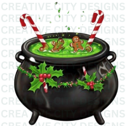 Christmas Cauldron Decal - CDD Designed