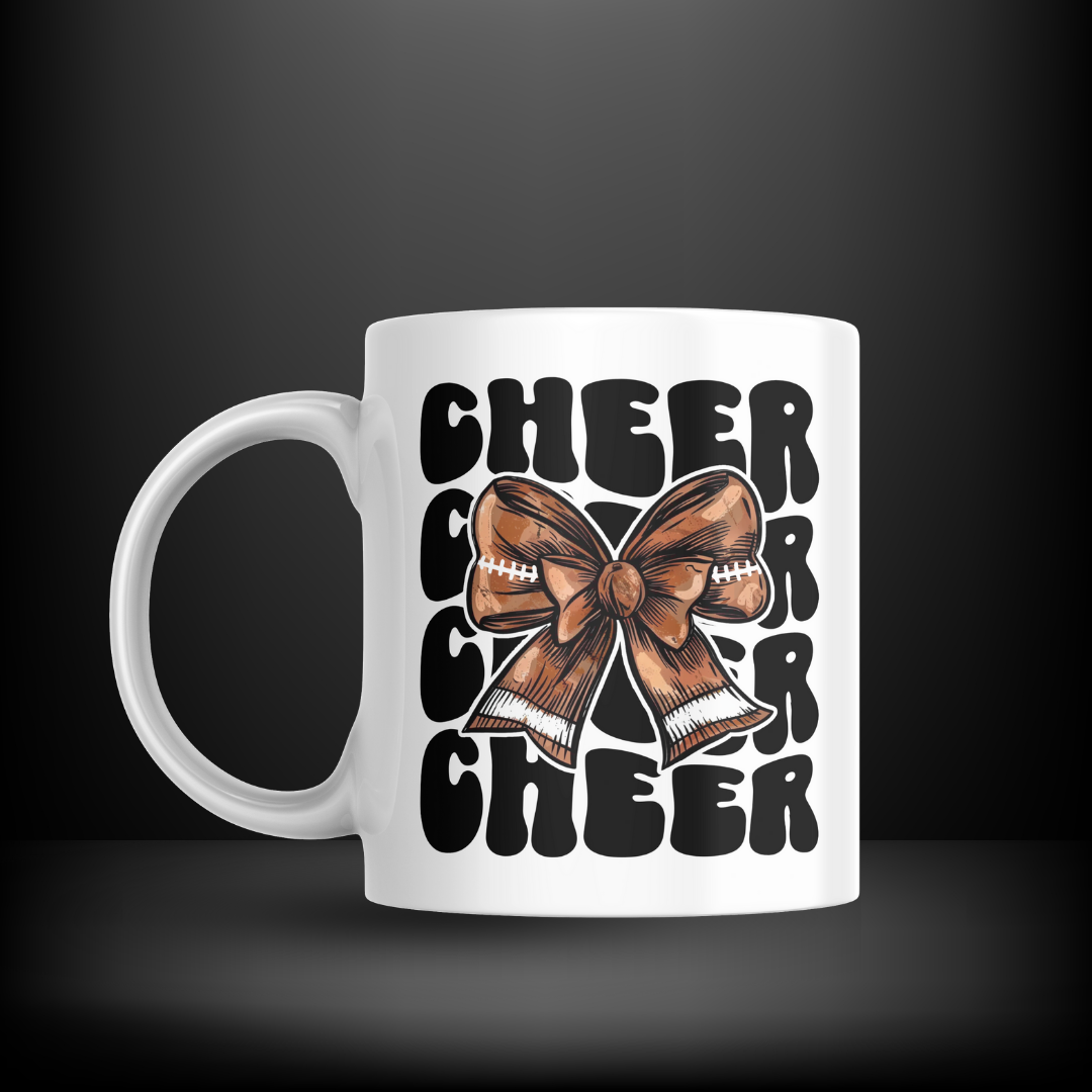 Cheer Football Bow Decal