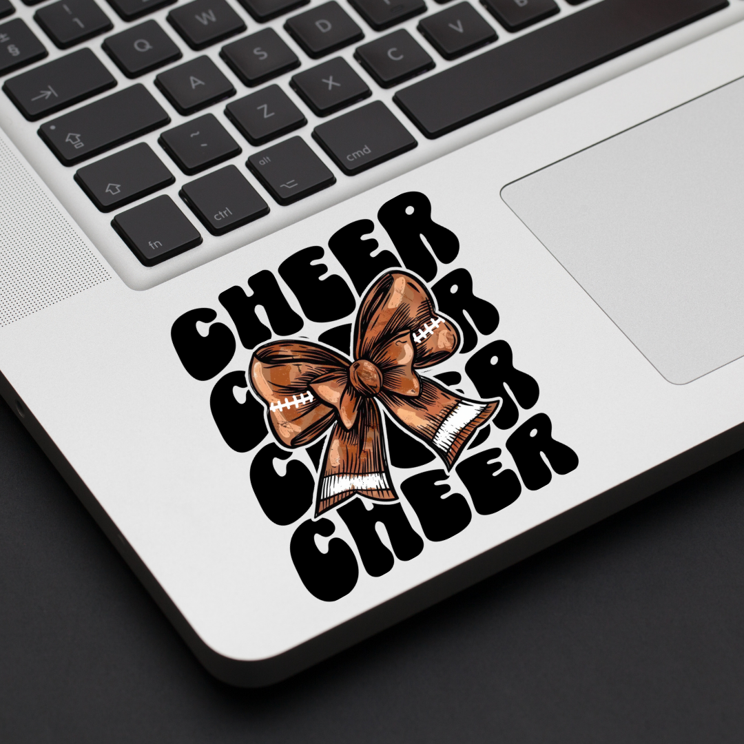 Cheer Football Bow Decal