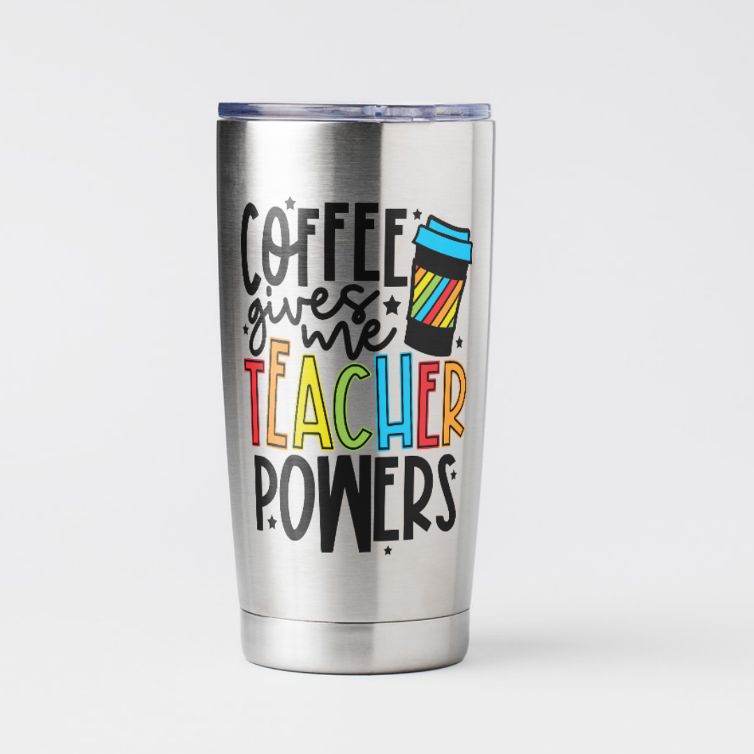 Coffee Gives Me Teacher Powers Decal