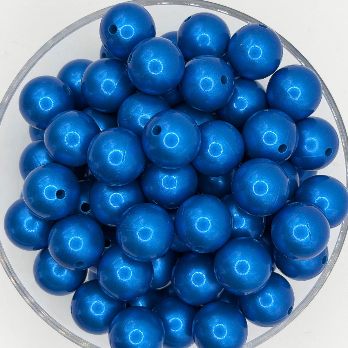 Sapphire Metallic 15mm Silicone Beads
