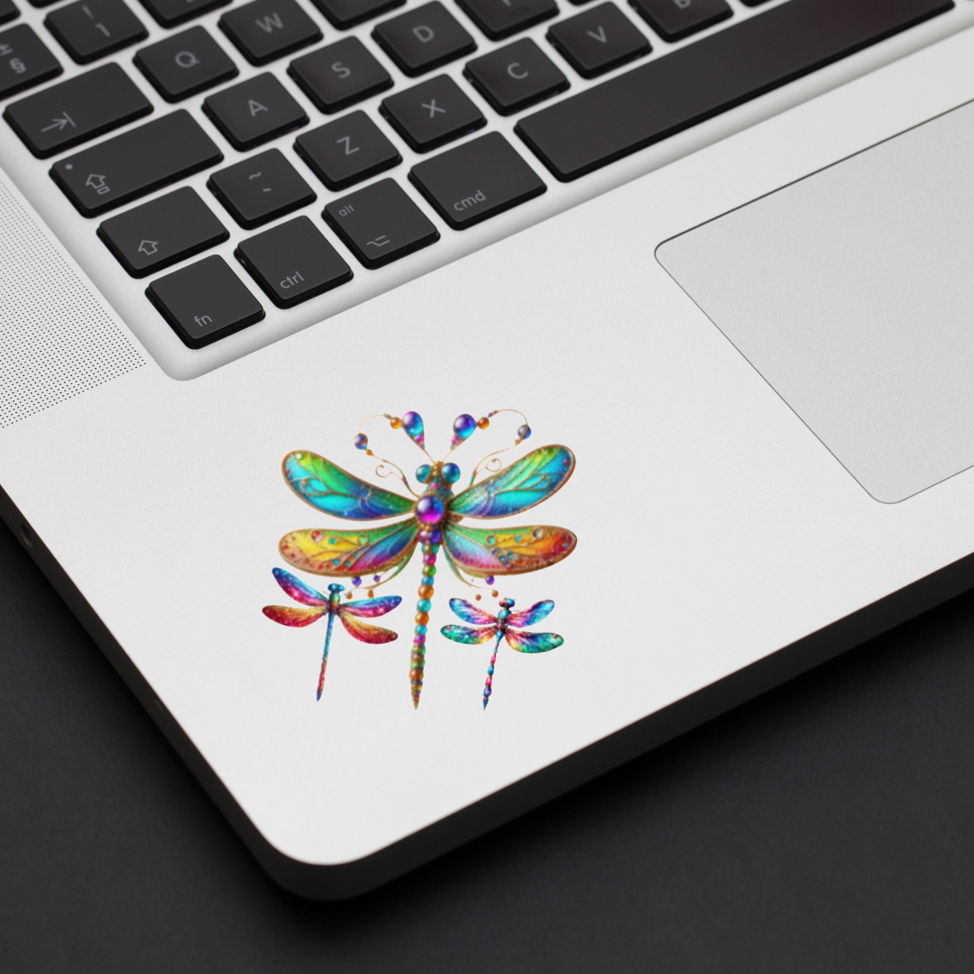 Stained Glass Dragonfly Decal