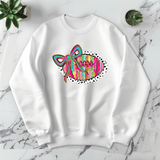 Painted Football with Bow -DTF Transfer Print