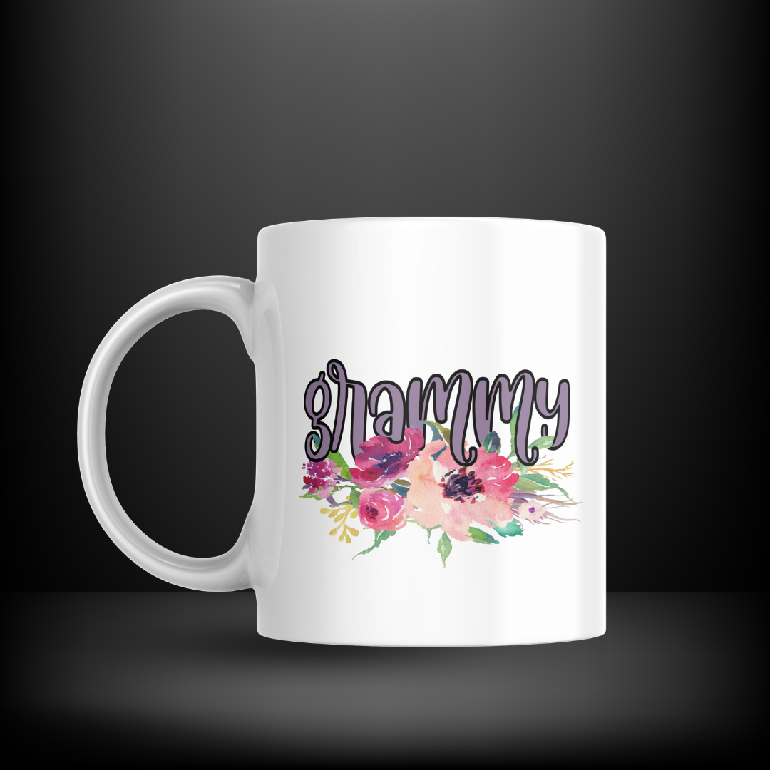 Grandma Floral Names Decal