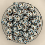 Snow Day 15mm Silicone Bead
