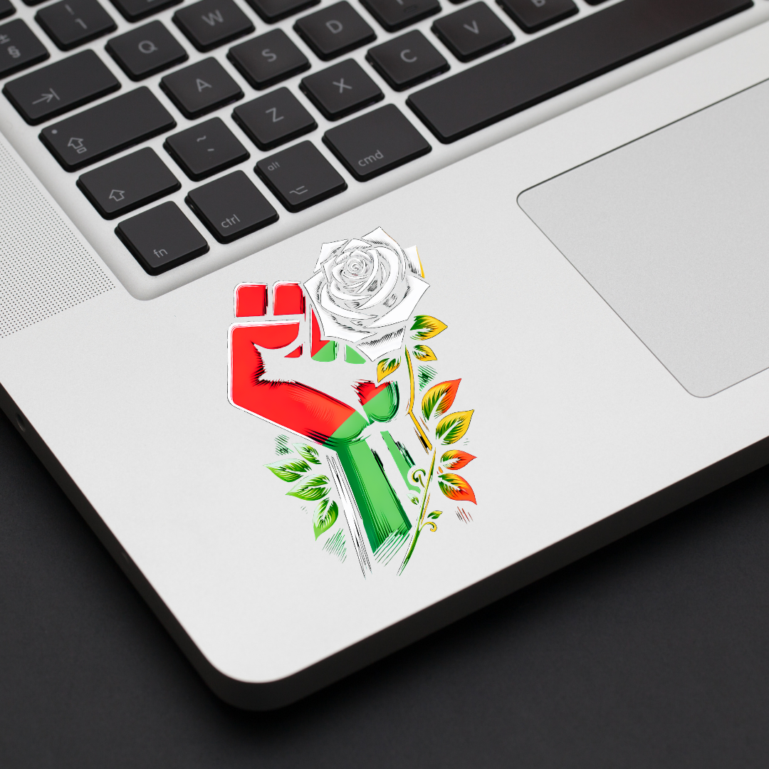 Rose Fist Decal