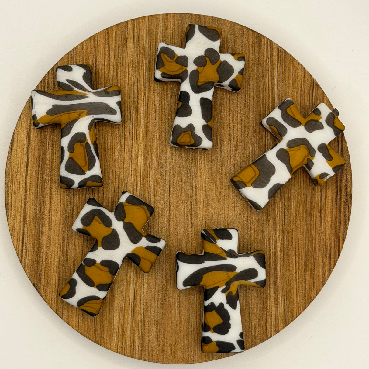 Animal Print Cross -  3d Focal