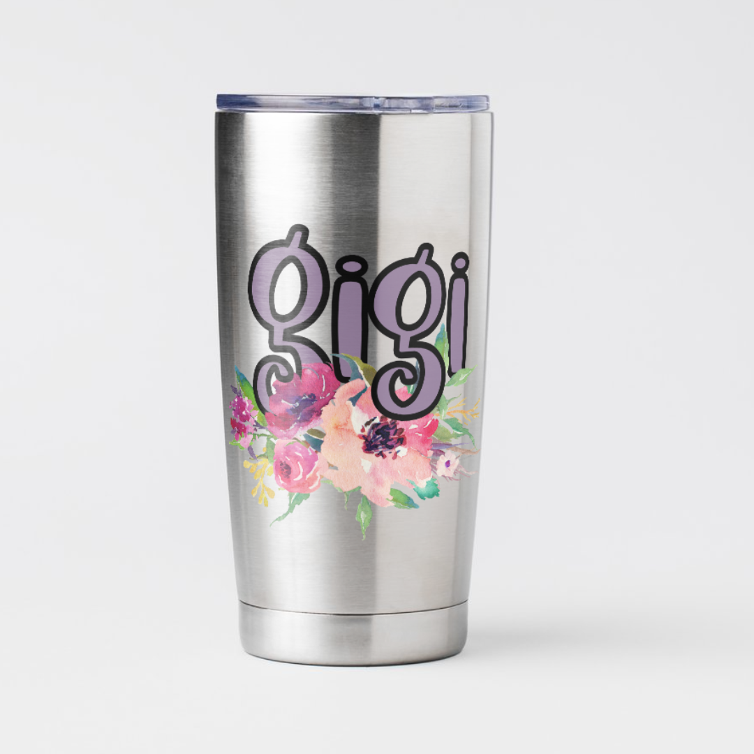 Grandma Floral Names Decal