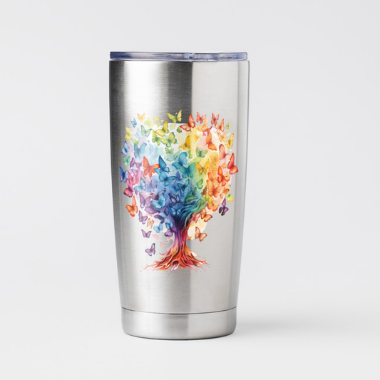 Rainbow Butterfly Tree Decal