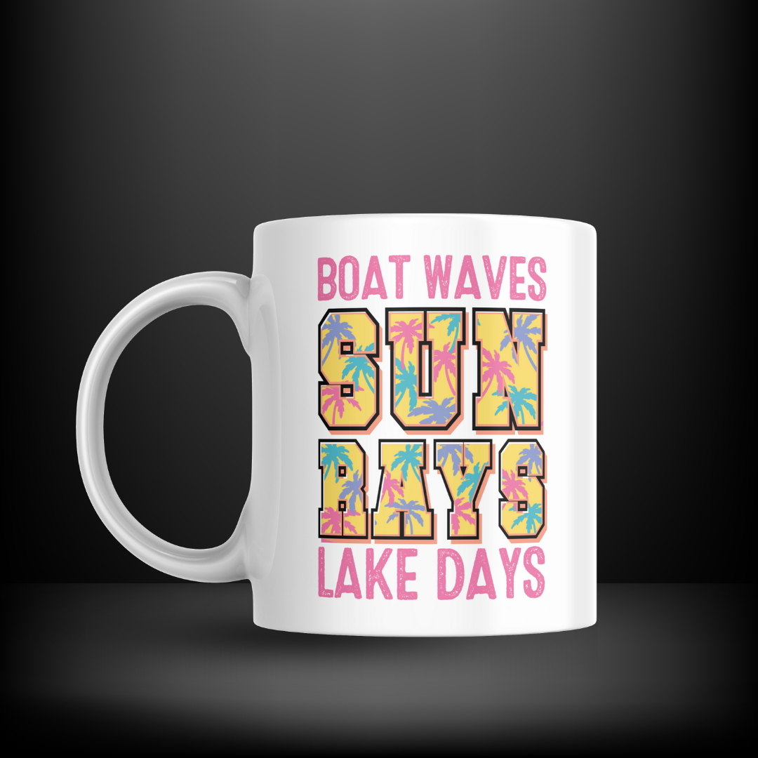 Boat Waves. Sun Rays. Lake Days. Decal