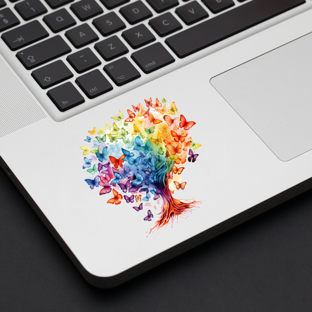 Rainbow Butterfly Tree Decal