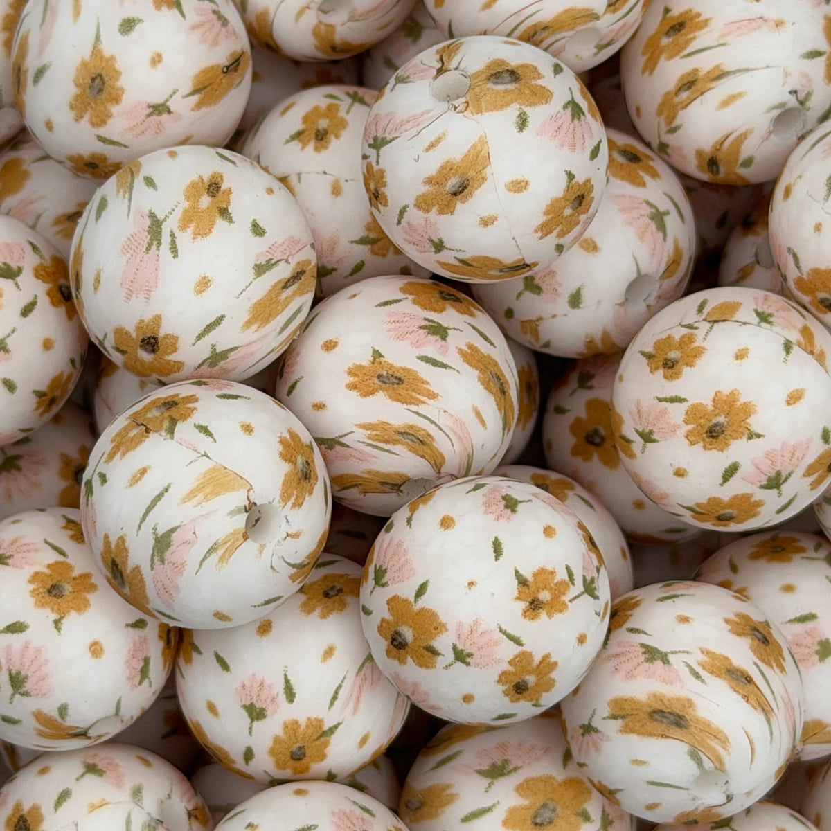 Autumn Garden 15mm Silicone Bead