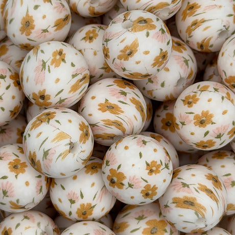 Autumn Garden 15mm Silicone Bead