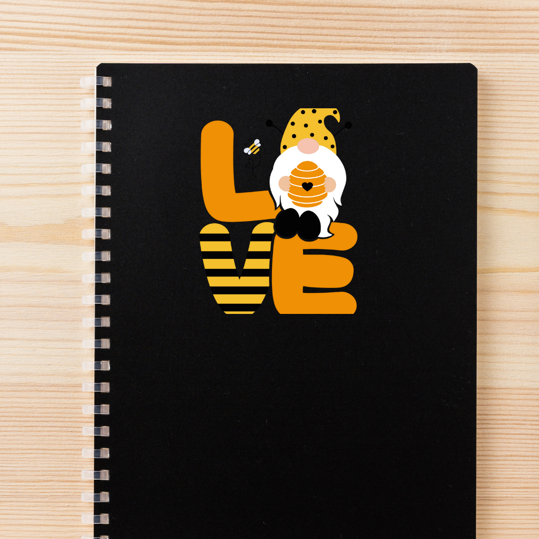 Bee Gnome Love Decal