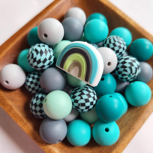 Teal Rainbow Focal Bundle 15mm Bundle