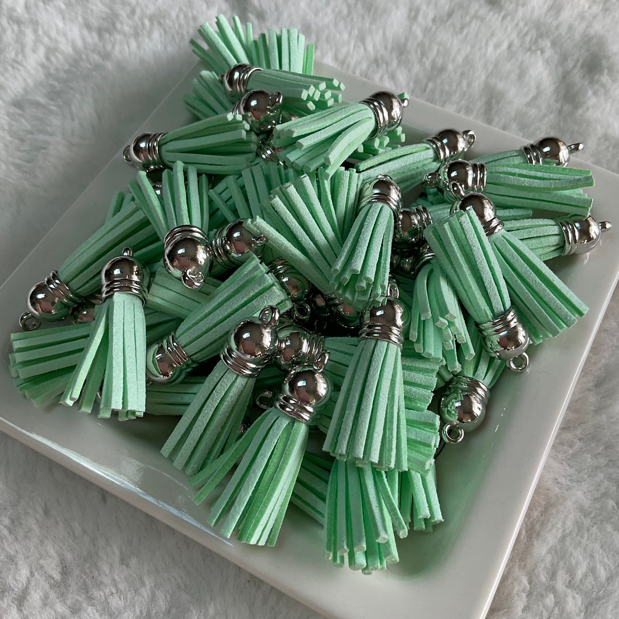 Mint Mini Tassels (Set of 5)