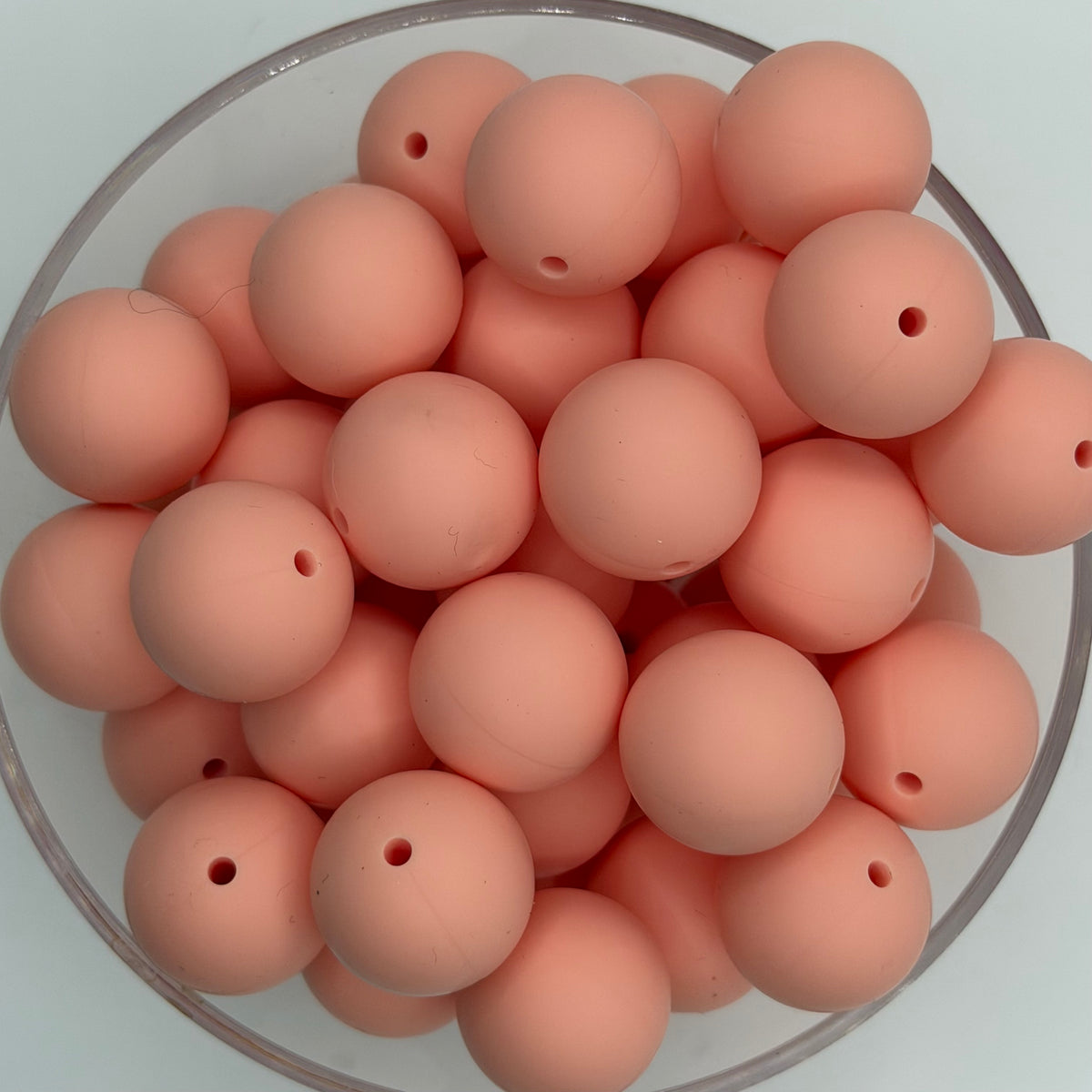 Grapefruit 19mm Solid Silicone Bead