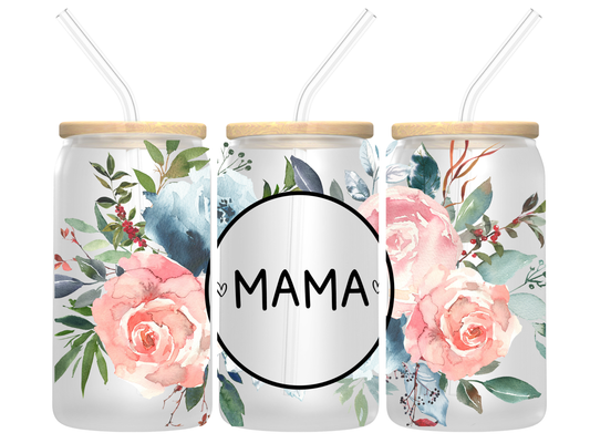 Floral Mama Tumbler Wrap